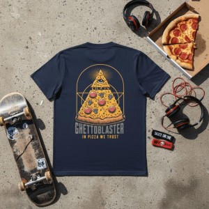 Koszulka z serii Trust Pizza-Navy-Ghettoblaster
