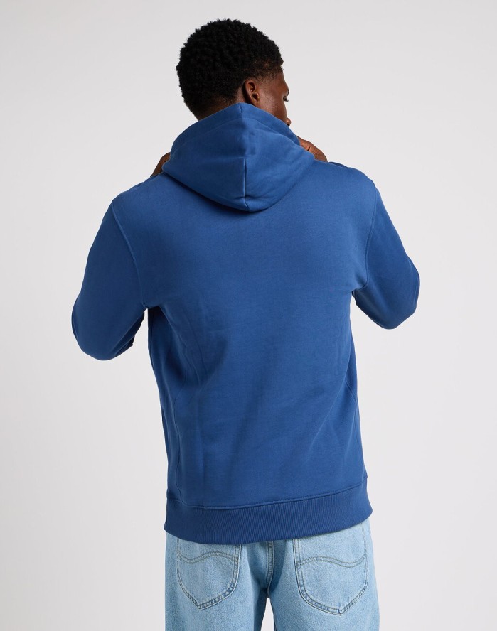 LEE WOBBLY HOODIE MĘSKA BLUZA NIEROZPINANA LOGO MIDNIGHT NAVY 112349102 LM54016852