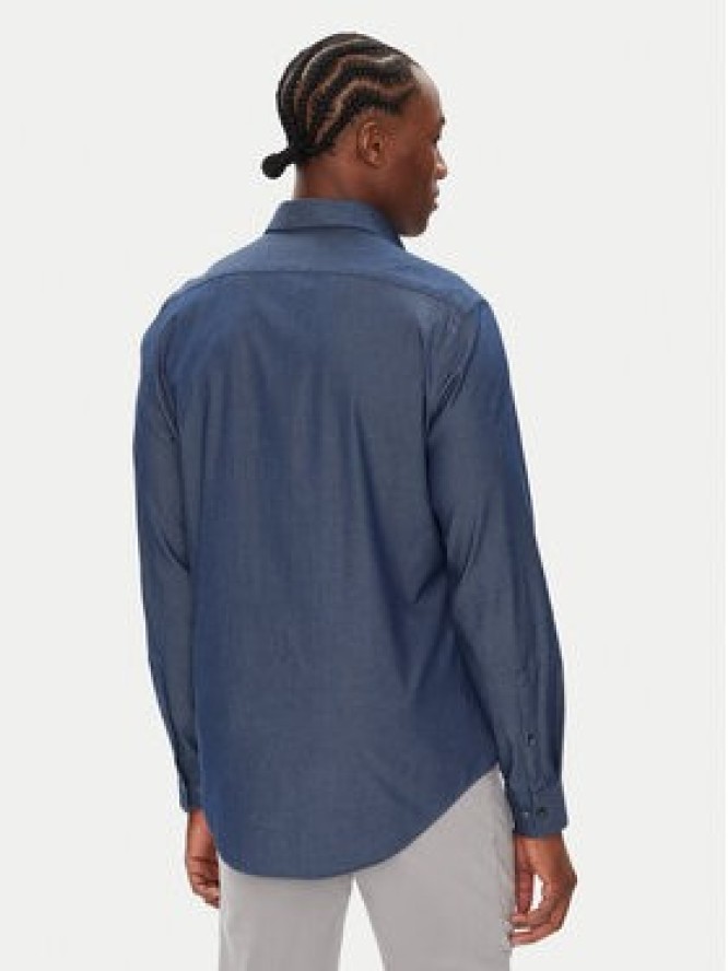 Calvin Klein Koszula LV019EU024 Granatowy Slim Fit