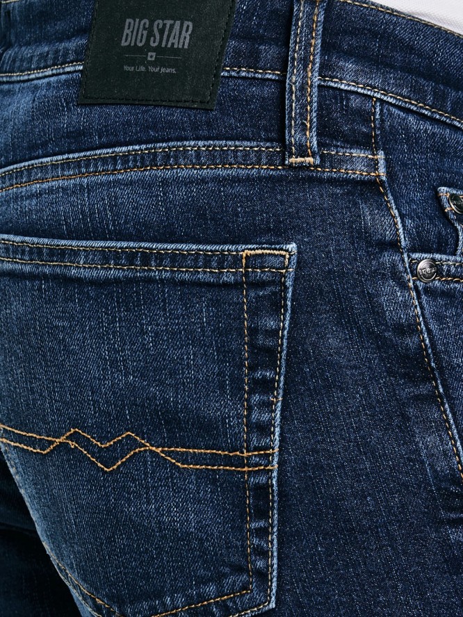 Jeansy męskie dopasowane granatowe Tobias 401