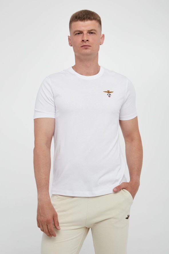 T-shirt męski z logo AERONAUTICA MILITARE
