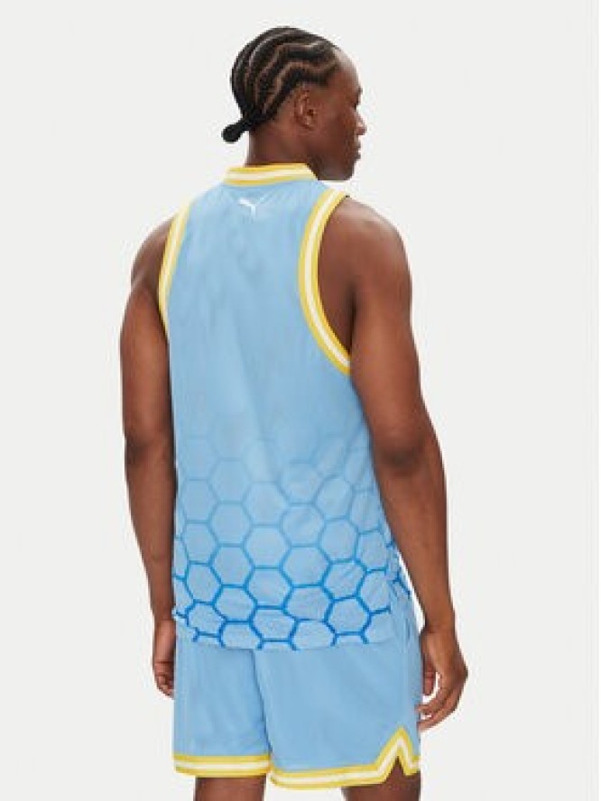 Puma Tank top Hoops Manchester City 631693 Błękitny Regular Fit