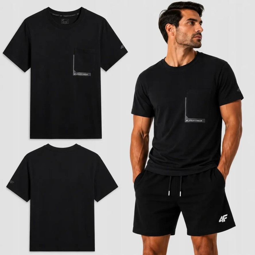 KOSZULKA MĘSKA 4F T-SHIRT BAWEŁNIANY SPORTOWY NA CO DZIEŃ M2663 SS26