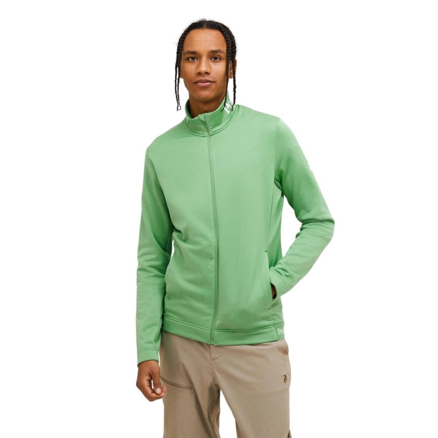 Bluza Peak Performance męska Rider Tech Zip Jacket zielona - XL