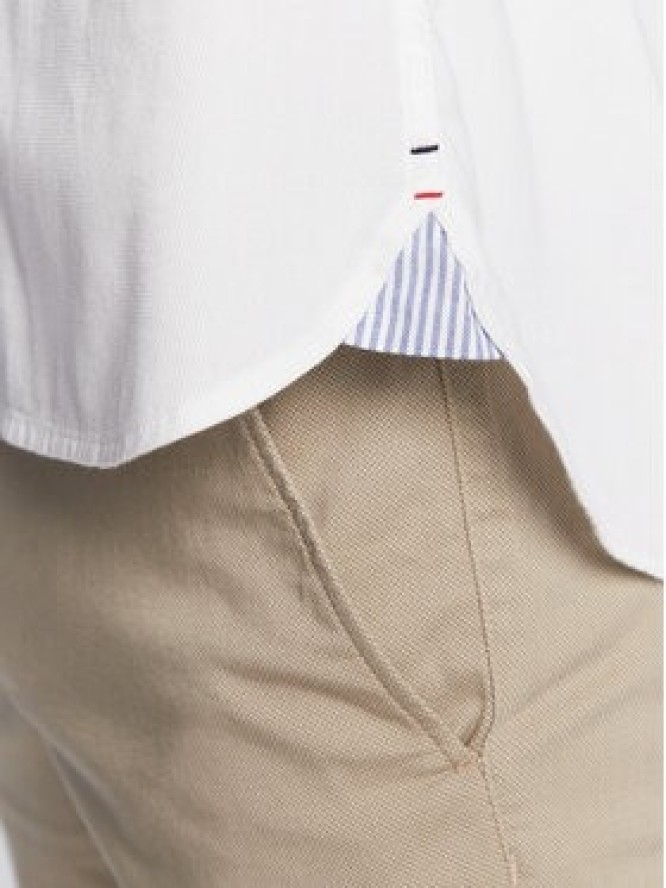 Tommy Hilfiger Koszula Dobby MW0MW25038 Biały Slim Fit