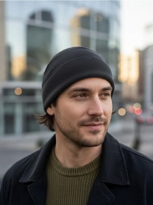 Czapka beanie - czarny