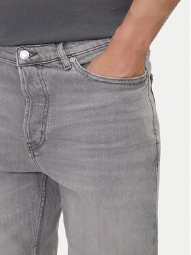 HUGO Szorty jeansowe 50537720 Szary Slim Fit