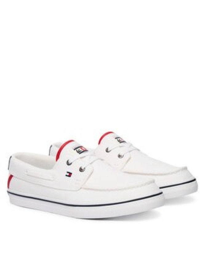 Tommy Hilfiger Tenisówki Th Boat Vulc Sneaker Canvas FM0FM05877 Biały
