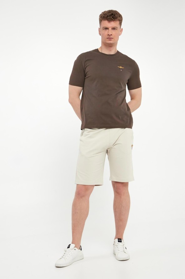 T-shirt męski z logo AERONAUTICA MILITARE