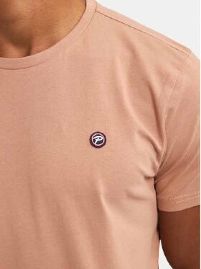 Petrol Industries T-Shirt M-ROS-TSR002 Beżowy Regular Fit