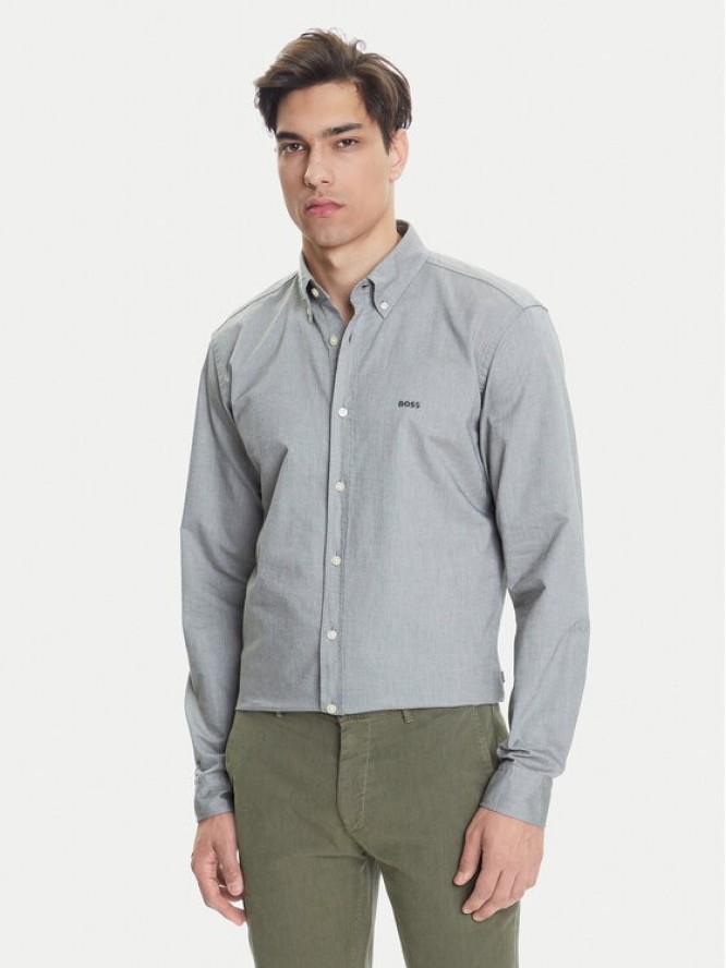 BOSS Koszula Rickert 50519707 Zielony Regular Fit