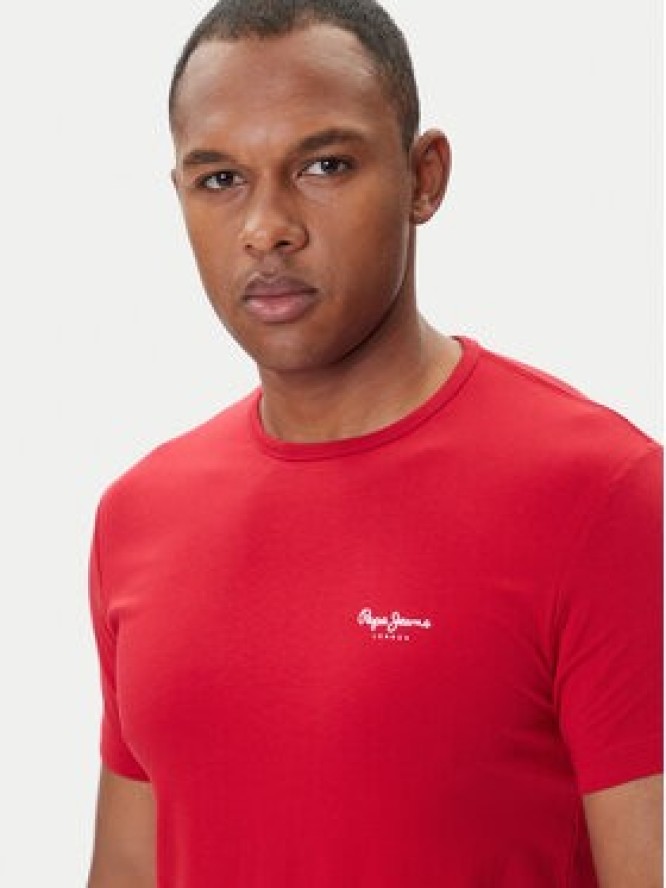 Pepe Jeans T-Shirt Original Basic 3N PM5010133 Czerwony Regular Fit