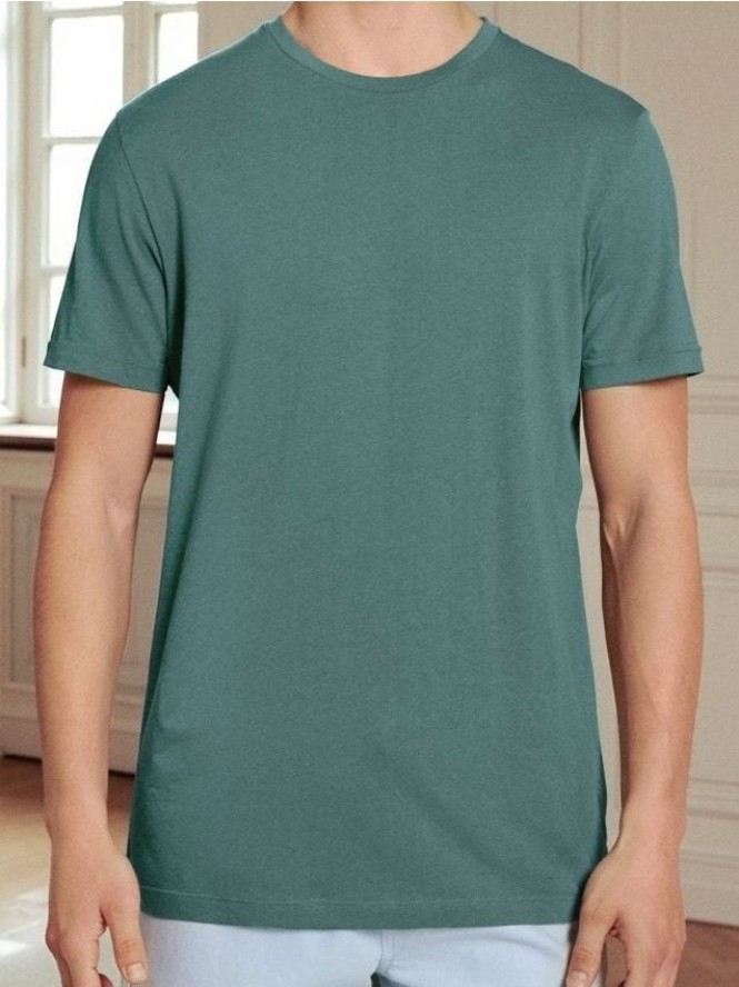 Bawełniana koszulka z krótkim rękawem - zielony