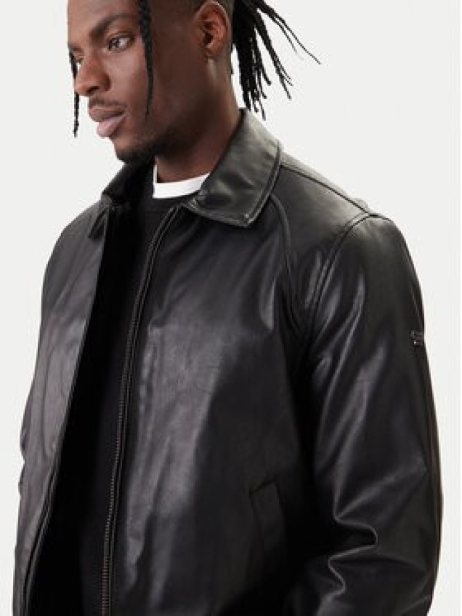 Guess Kurtka z imitacji skóry M6RL0A WJ260 Czarny Regular Fit