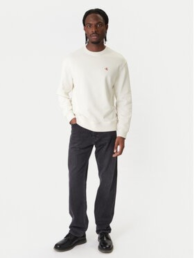 Calvin Klein Jeans Bluza LV04RC296G Écru Regular Fit