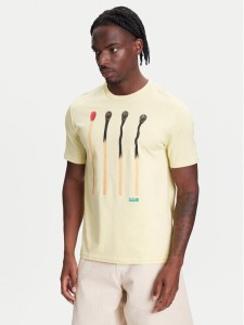 United Colors Of Benetton T-Shirt 3BL0U10AG Beżowy Relaxed Fit