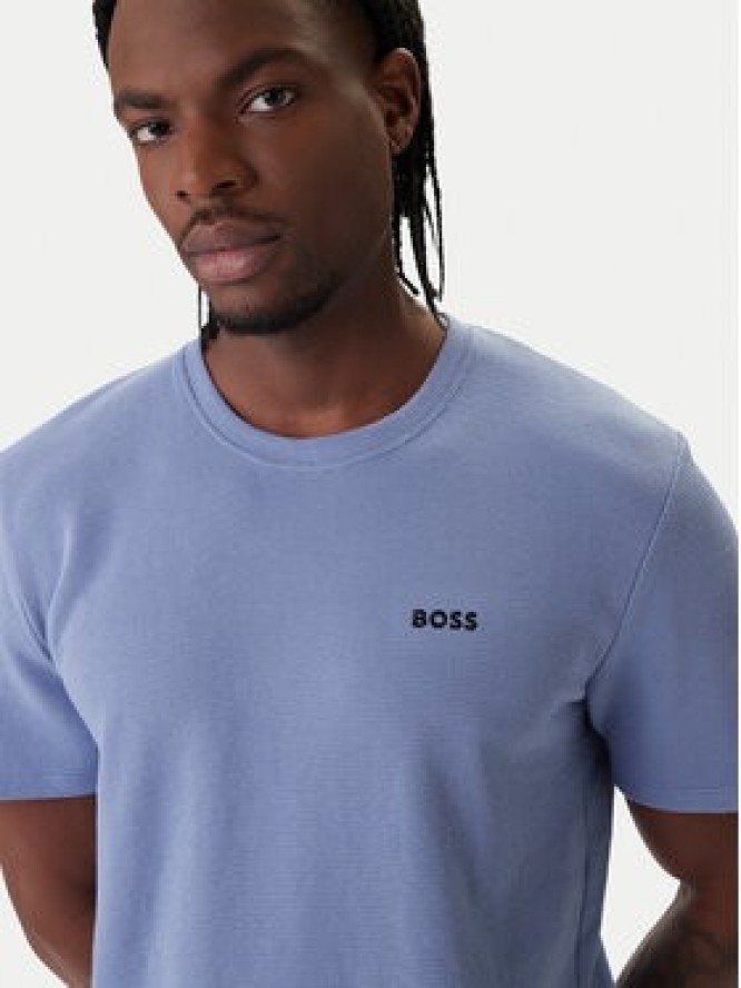 BOSS T-Shirt Waffle 50535891 Błękitny Regular Fit
