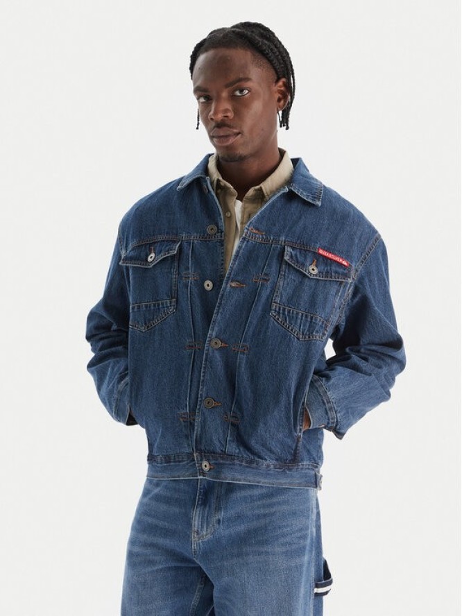Quiksilver Kurtka jeansowa All Ride Denim Jkt EQYJK04177 Niebieski Regular Fit