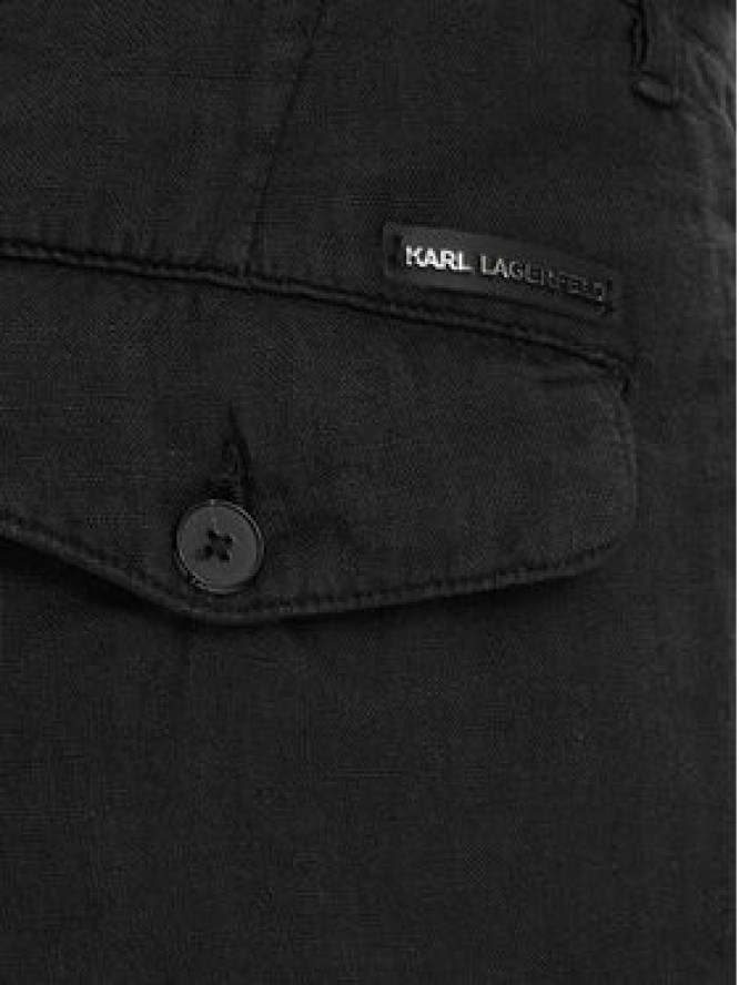 KARL LAGERFELD Chinosy 265358 562818 Czarny Regular Fit