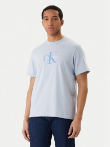 Calvin Klein Jeans T-Shirt Hero Monologo LV04RB862G Błękitny Regular Fit