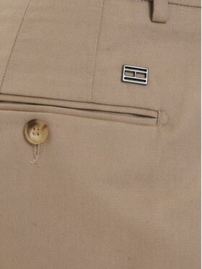 Tommy Hilfiger Szorty materiałowe Smart Casual MW0MW42670 Beżowy jasny Relaxed Fit