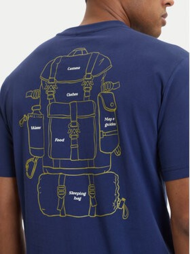 Napapijri T-Shirt S-Flint NP0A4FZZ Granatowy Regular Fit