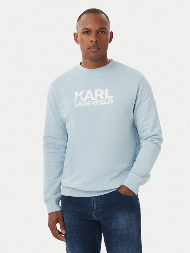 KARL LAGERFELD Bluza 705780 561917 Niebieski jasny Regular Fit