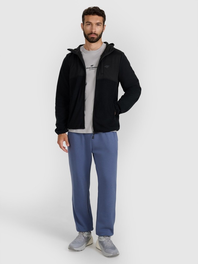 4F Polar z kapturem regular męski - czarny M