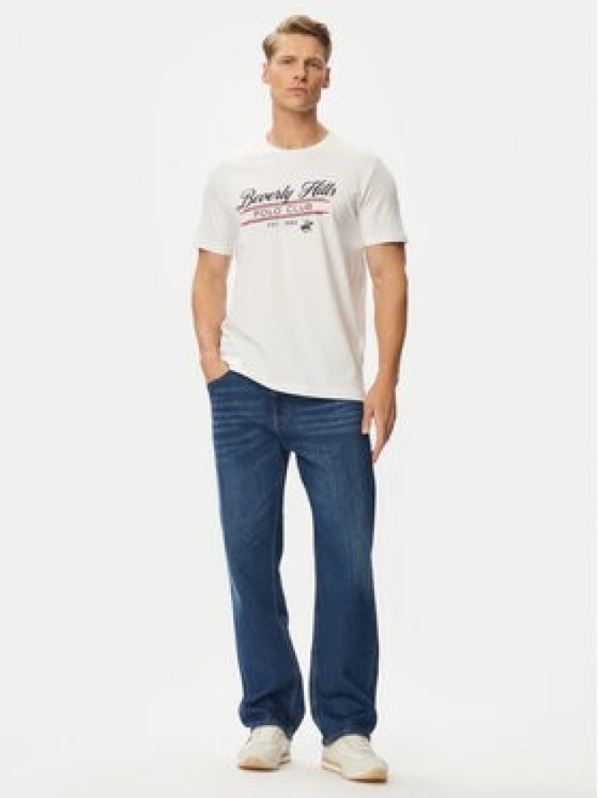 Beverly Hills Polo Club T-Shirt P-SS26M-TS1302 Biały Regular Fit