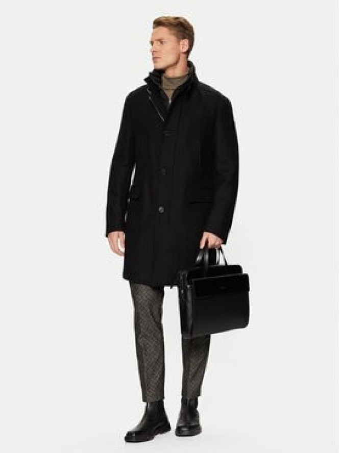 JOOP! Płaszcz wełniany 17 JC-251Makse 30043638 Czarny Regular Fit