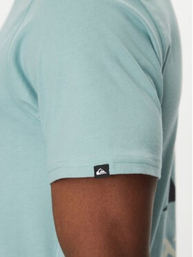 Quiksilver T-Shirt EQYZT08036 Turkusowy Regular Fit