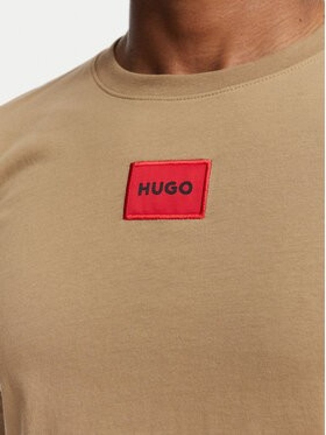 HUGO T-Shirt Diragolino212 50447978 Beżowy Regular Fit