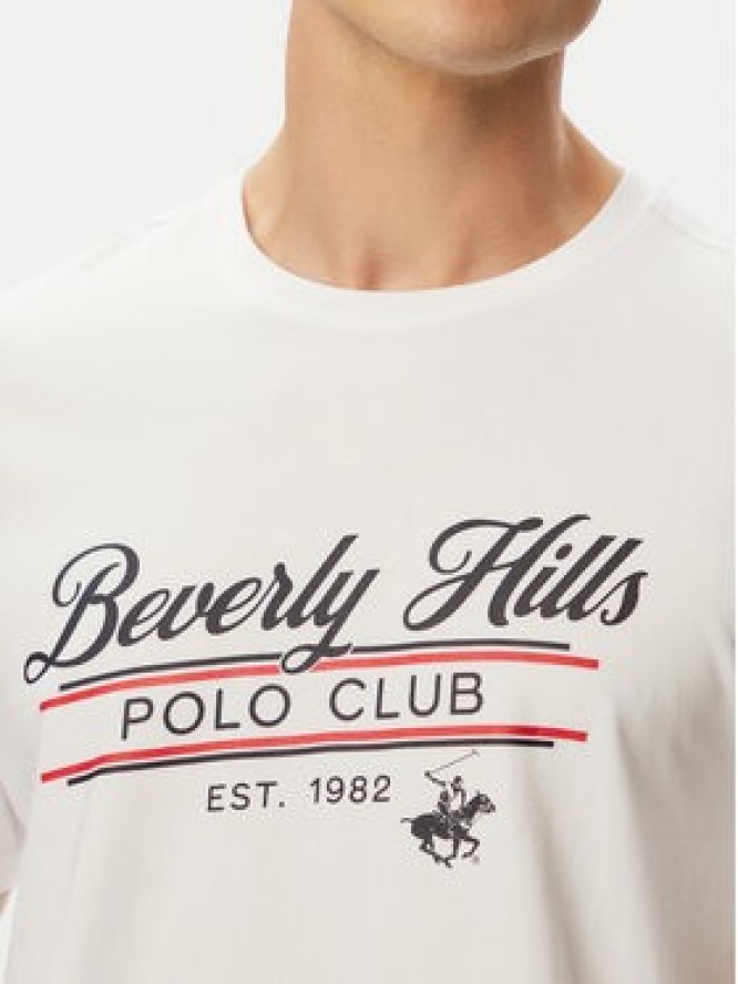 Beverly Hills Polo Club T-Shirt P-SS26M-TS1302 Biały Regular Fit