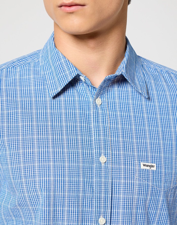WRANGLER MĘSKA KOSZULA 1 PKT SHIRT BLUE 112357222 W5X2016849