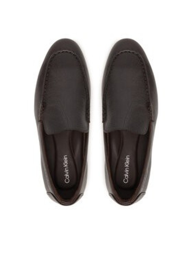 Calvin Klein Lordsy Low Prof Loafer Txt Lth HM0HM02175 Brązowy ciemny