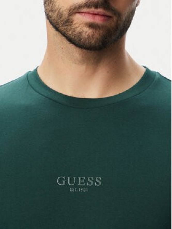 Guess T-Shirt M2YI72 I3Z14 Zielony ciemny Slim Fit