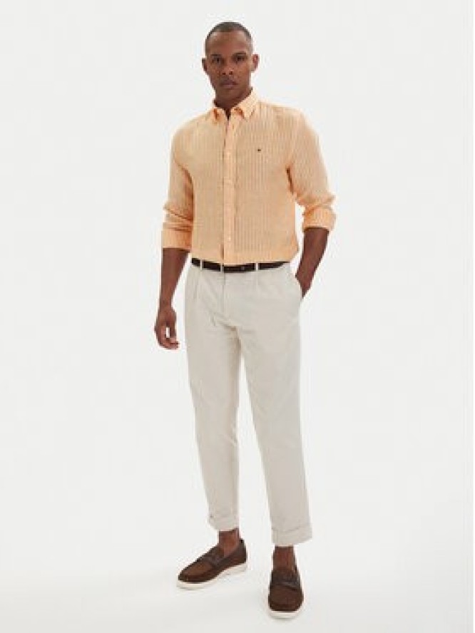 Tommy Hilfiger Koszula Bengal MW0MW42400 Pomarańczowy jasny Regular Fit