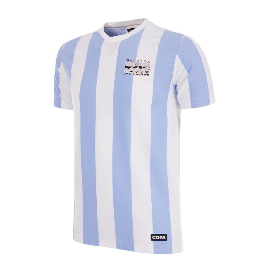 Argentyna 1986 Mistrzowie Świata - T-shirt z Haftem - Biały – COPA Football