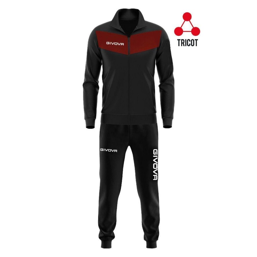 Zestaw sportowy Givova Visa Triacetato Czarny/wino