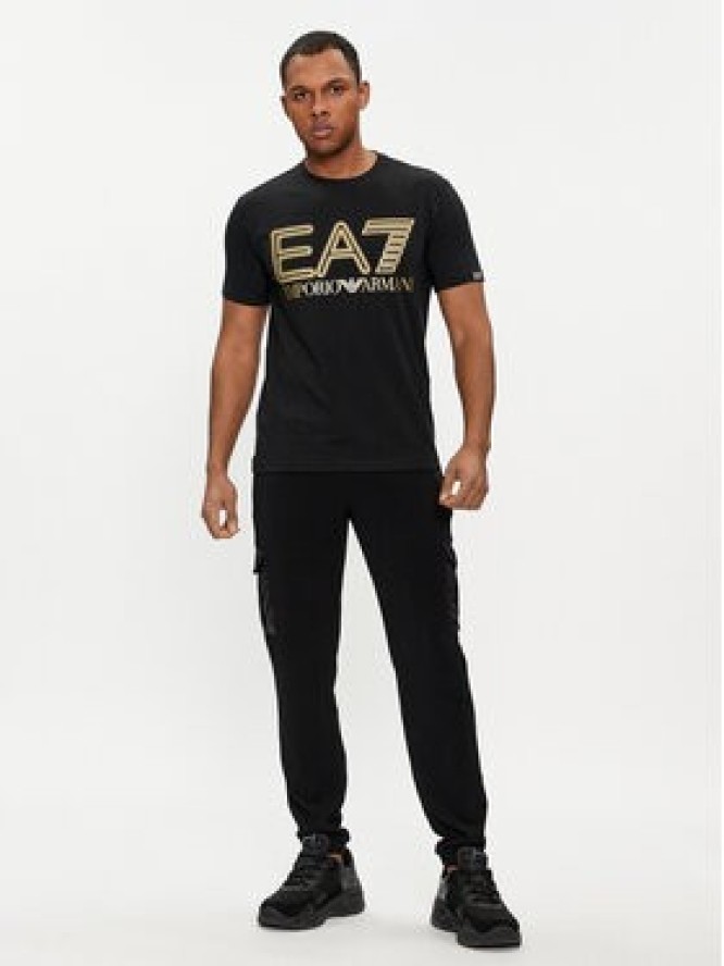 EA7 Emporio Armani T-Shirt 7M001106 AF10373 MC004 Czarny Regular Fit