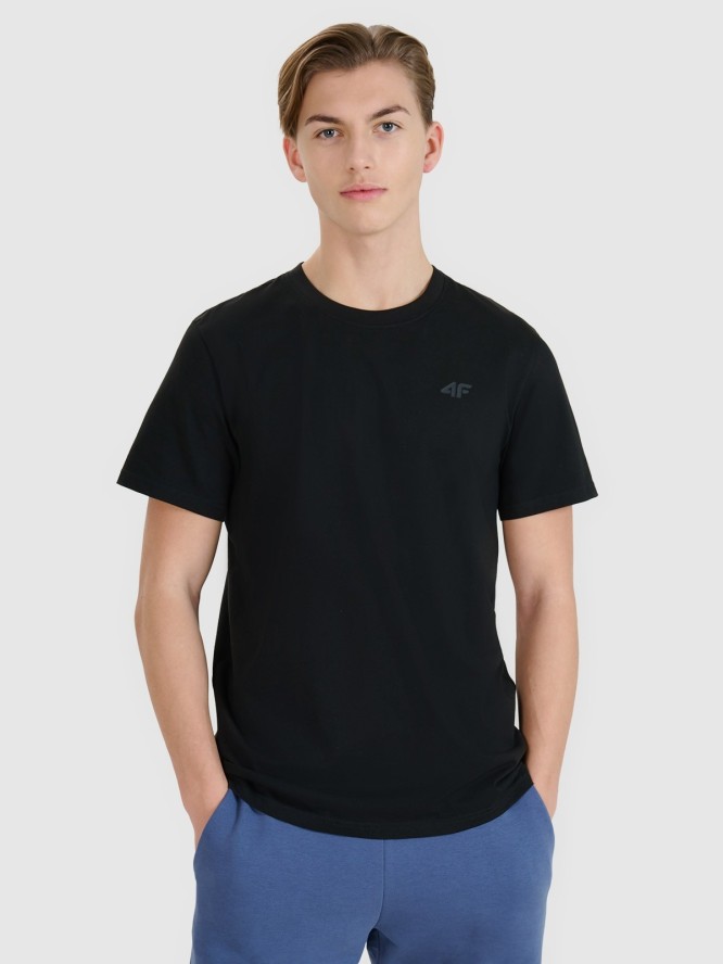 4F T-shirt regular gładki męski (2-pack) - multikolor L