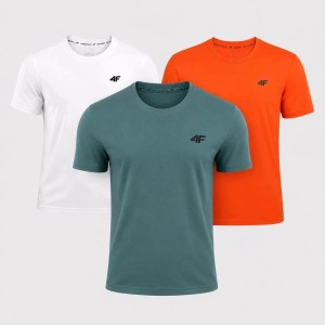 KOMPLET KOSZULEK MĘSKICH 4F ZESTAW 3PAK NA CO DZIEŃ T-SHIRT SPORTOWY