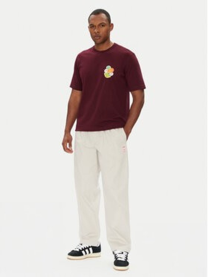 adidas T-Shirt JW2976 Bordowy Loose Fit