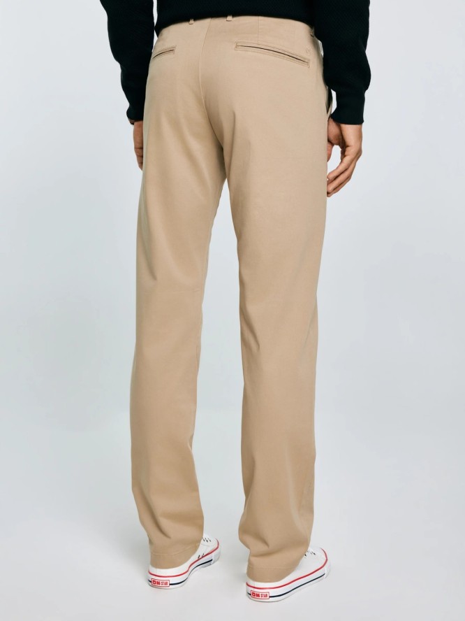 Spodnie męskie chinosy beżowe Trevor 801