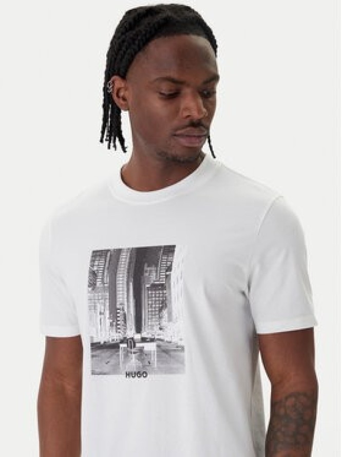 HUGO T-Shirt Deyss 50553755 Biały Regular Fit