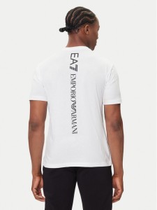 EA7 Emporio Armani T-Shirt 7M000567 AF10375 M0003 Biały Regular Fit