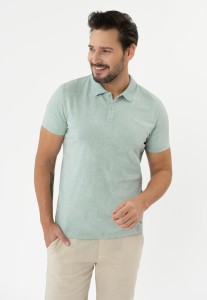 Koszulka polo z wzorem O-KOBALT