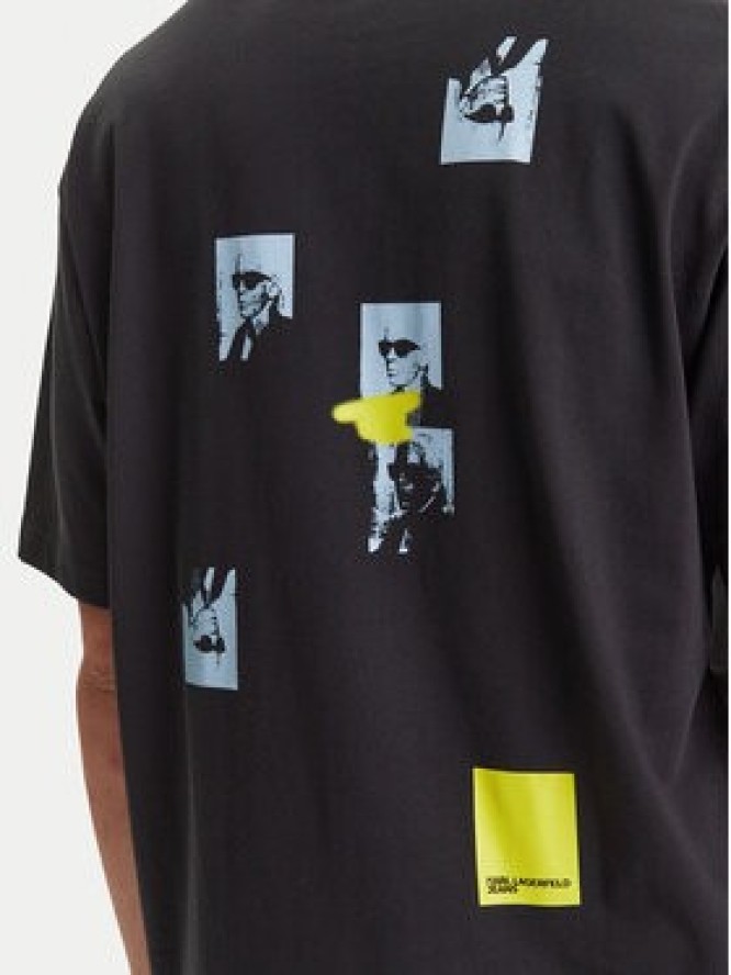 Karl Lagerfeld Jeans T-Shirt A3M17036 Czarny Relaxed Fit