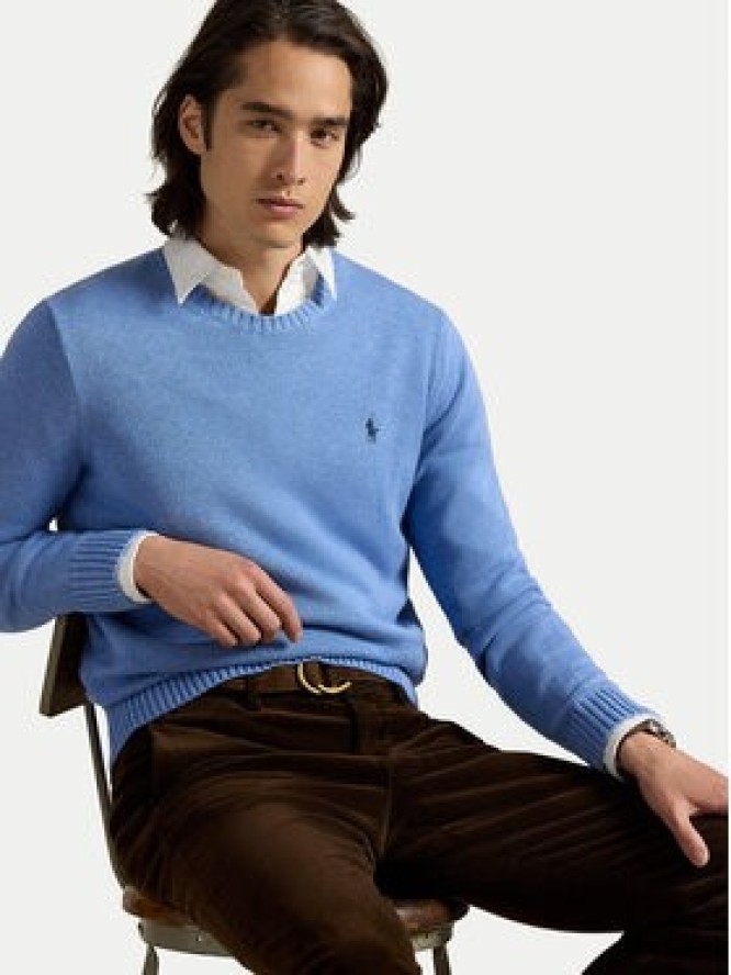 Polo Ralph Lauren Sweter 710810846038 Błękitny Regular Fit