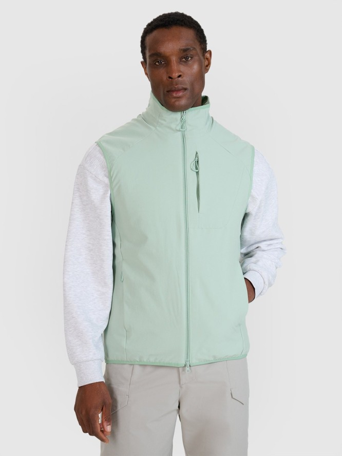 4F Bezrękawnik ze stójką męski - turkusowy S